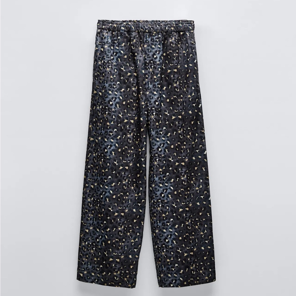 ZARA Flowy Animal Printed Pants and Shirt